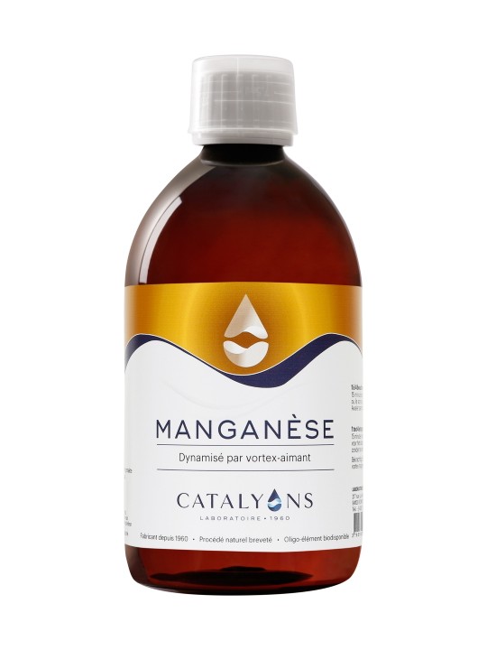 Manganèse ionisé 500 ml Catalyons Herboristerie de Paris aide à la formation normale de tissus conjonctifs