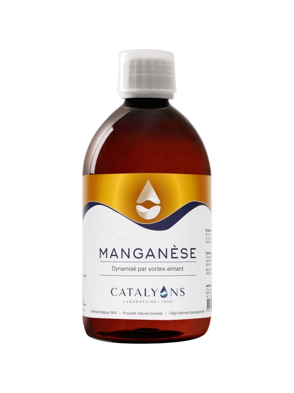 Manganèse ionisé 500 ml Catalyons Herboristerie de Paris aide à la formation normale de tissus conjonctifs