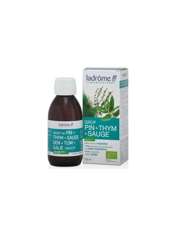 Sirop Pin Thym Sauge 150 ml Ladrome Herboristerie de Paris santé respiratoire
