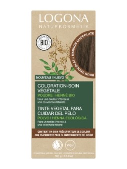 Coloration soin végétale Brun Chocolat 100g Logona Herboristerie de Paris chocolat chaud