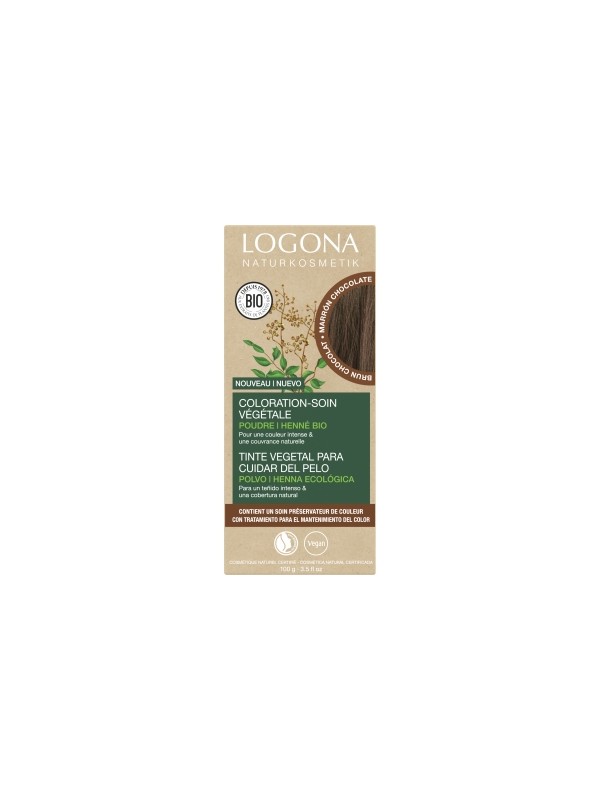 Coloration soin végétale Brun Chocolat 100g Logona Herboristerie de Paris chocolat chaud
