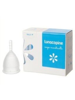Coupe menstruelle LunaCopine Selene bleue taille 1 avec pochette Lunacopine Herboristerie de Paris