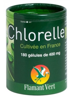 Chlorelle chlorella 180 gélules de 400 mg Flamant Vert Herboristerie de paris