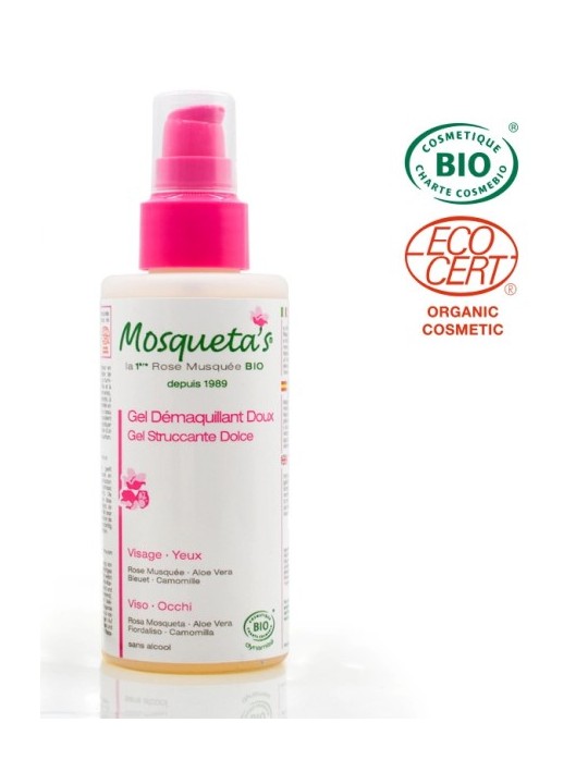 Gel démaquillant doux visage et yeux 150ml Mosqueta's Herboristerie de Paris