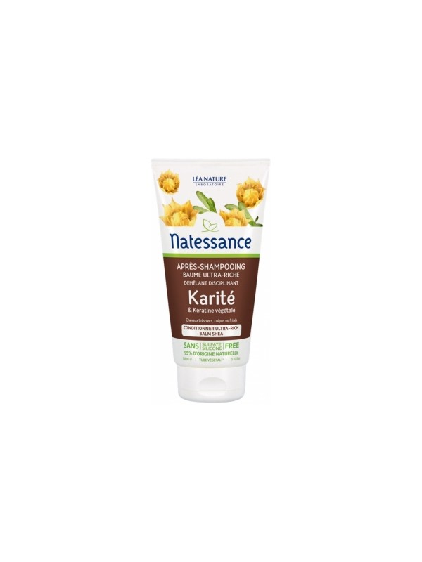 Après shampoing baume ultra nourrissant Karité et Kératine végétale 150ml Natessance Herboristerie de Paris