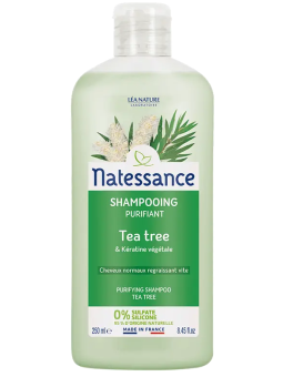 Shampoing purifiant Tea Tree et Kératine végétale 250ml Natessance Herboristerie de Paris