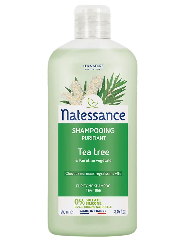Shampoing purifiant Tea Tree et Kératine végétale 250ml Natessance Herboristerie de Paris