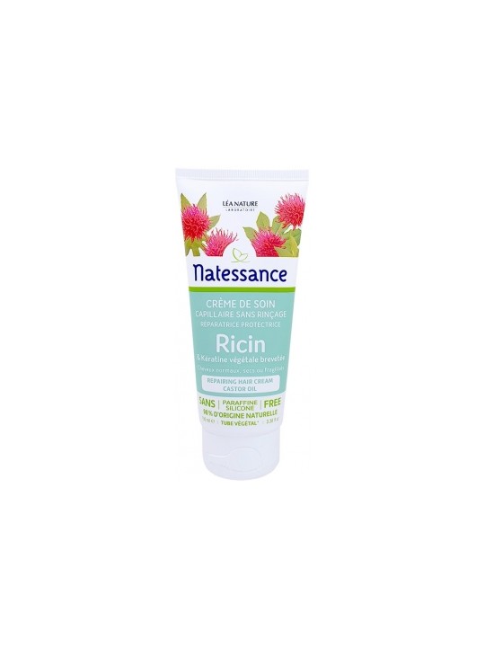 Crème de soin capillaire Ricin et Kératine végétale 100ml Natessance Herboristerie de Paris