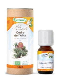 Huile essentielle Cèdre de l'atlas 10ml Phytofrance Herboristerie de Paris usage externe