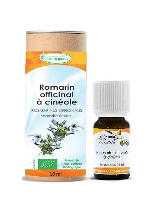 Huile essentielle Romarin of. Cinéole CT2 10ml Phytofrance Herboristerie de Paris défenses immunitaires
