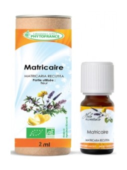 Huile essentielle Camomille Matricaire 2ml Phytofrance Herboristerie de Paris digestion relaxation