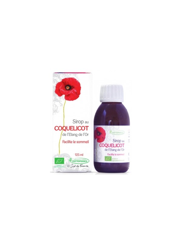 Sirop de Coquelicot Bio 125ml Phytofrance Herboristerie de Paris sommeil relaxation