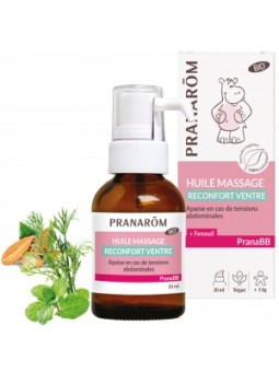 Huile de massage Reconfort ventre bio PRANABB 30ml Pranarom Herboristerie de Paris