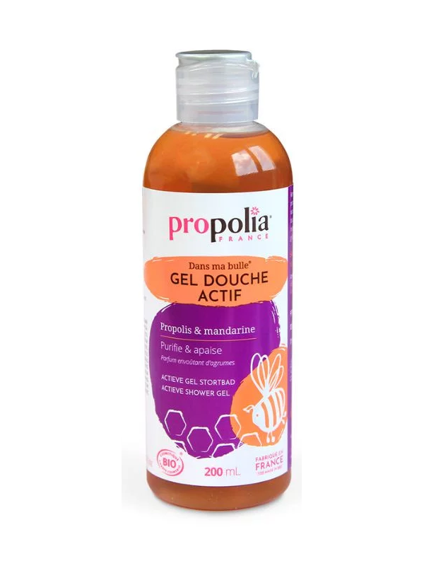 Gel Douche Actif Bio Propolis et Mandarine 200ml Propolia Herboristerie de Paris