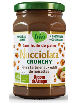 Nocciolata Crunchy Pâte à tartiner Bio 270g Rigoni Di Asiago Herboristerie de Paris