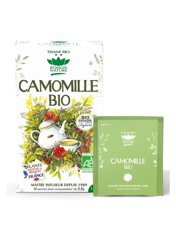 Tisane Camomille 18 Sachets 14.4g Romon Nature Herboristerie de Paris