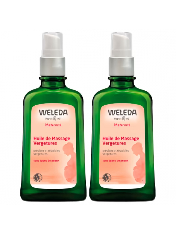 Duo Huiles de massage vergetures 2 X 100ml Weleda Herboristerie de Paris