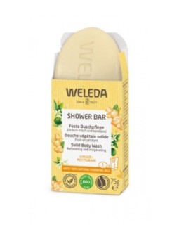 Gel douche végétale solide Ginger Petitgrain 75g Weleda Herboristerie de Paris