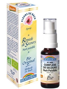 Biofloral Remède de Secours Nuits Paisibles spray de 20ml sommeil Herboristerie de paris