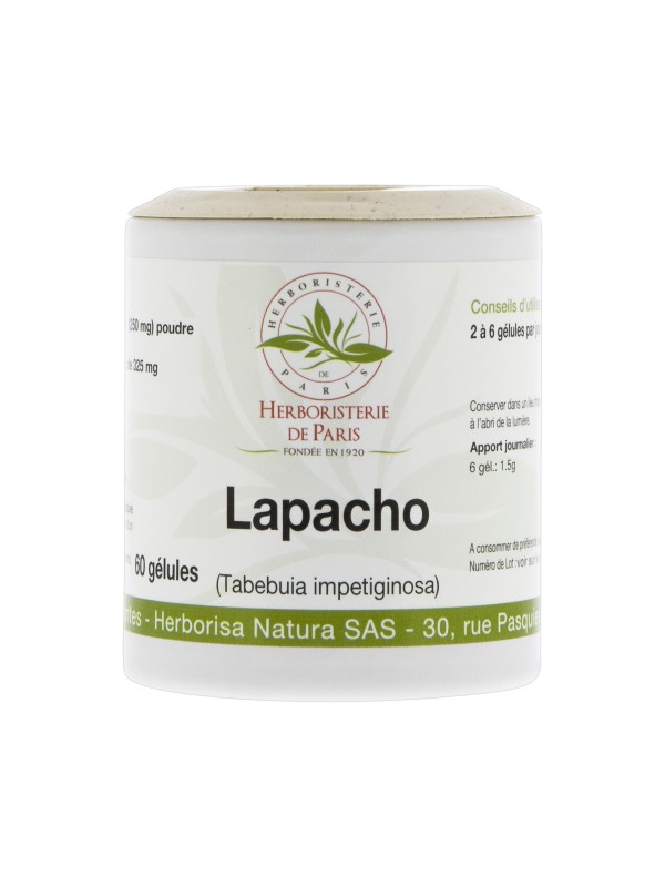 LAPACHO ECORCE 250 MG - 60 gélules - Herboristerie de Paris immunité santé vasculaire