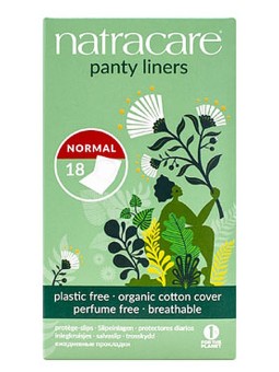Natracare 18 protège slips coton bio naturels incurvés emballés