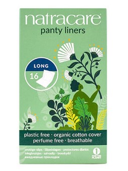 Natracare 16 protèges slip naturels incurvés longs