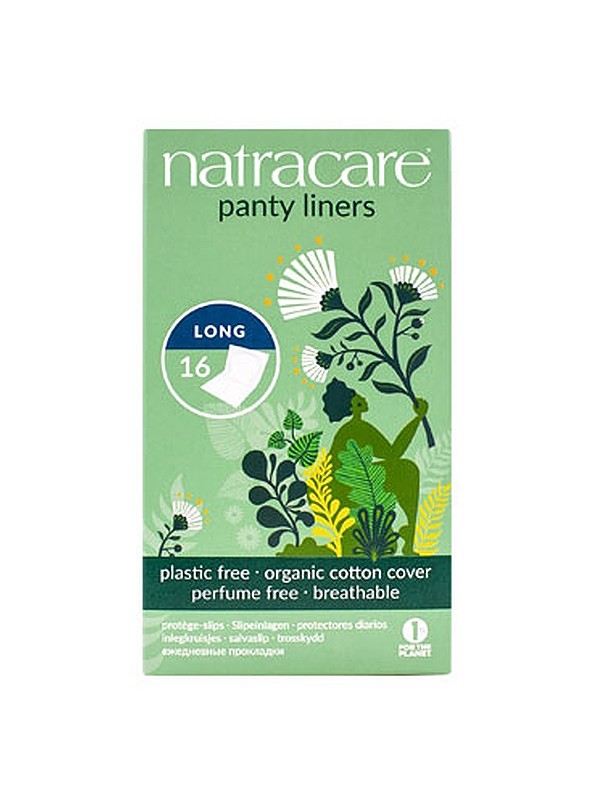 Natracare 16 protèges slip naturels incurvés longs