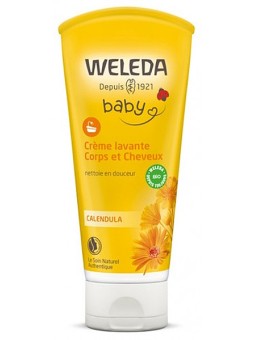 Crème lavante corps et cheveux au Calendula bébé 200ml Weleda