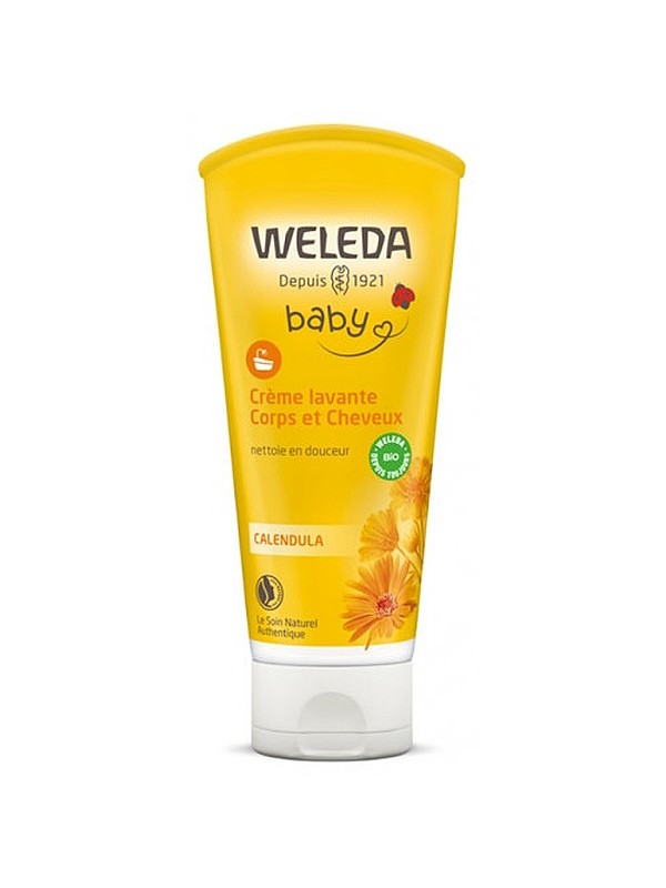 Crème lavante corps et cheveux au Calendula bébé 200ml Weleda