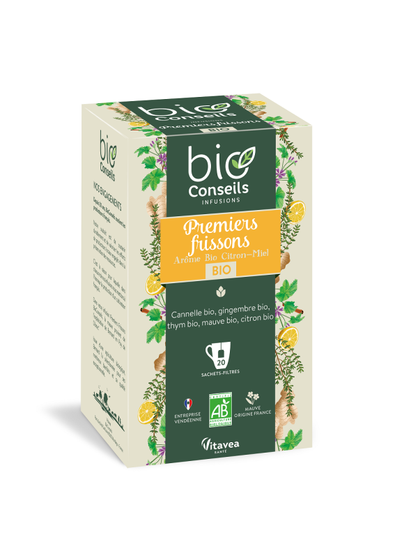 Infusion Premiers Frissons Bio Conseils Herboristerie de Paris tisane refroidissements bio