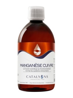 Oligo élément Manganèse-Cuivre 500 ml Catalyons Herboristerie de paris défenses tissu conjonctif