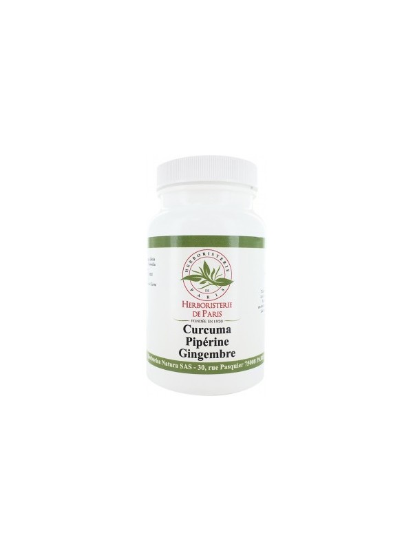 Curcuma Pipérine Gingembre 90 gélules - Herboristerie De Paris