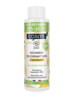 Recharge déodorant soin énergisant citron bio 100ml Coslys Herboristerie de Paris