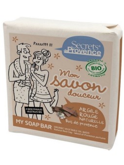 Mon savon douceur argile rouge parfum Bois de Provence 100g Secrets De Provence Herboristerie de Paris