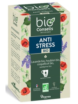 Infusion Anti Stress bio 20 sachets Bio Conseils stress équilibre nerveux Herboristerie de paris