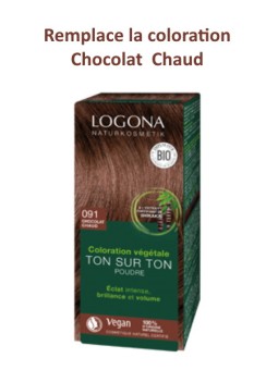 Coloration soin végétale Brun Chocolat 100g Logona Herboristerie de Paris chocolat chaud