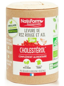 Levure de riz rouge et Ail bio 90 gélules Nat et Form cholestérol fonction circulatoire Herboristerie de paris