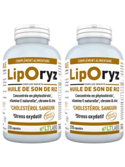 Liporyz Lot de 2 x 270 capsules huile de son de riz Lt Labo cholestérol Herboristerie de paris
