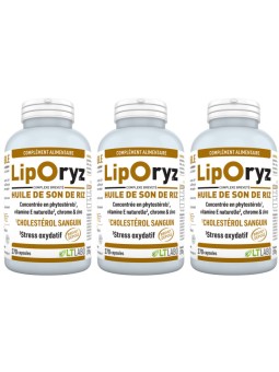 Liporyz Lot de 3 x 270 capsules LT Labo huile de son de riz Herboristerie de paris