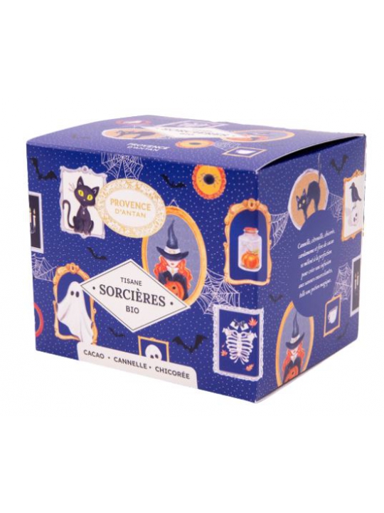 Tisane Bio Sortilège des sorcières 24 sachets Recharge carton Provence d'Antan infusion bio potion magique Herboristerie