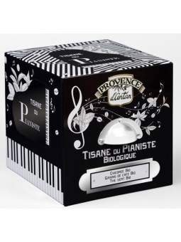 Tisane du Pianiste biologique 24 sachets boite metal Provence d'Antan volupté, harmonie et tonus Herboristerie de paris