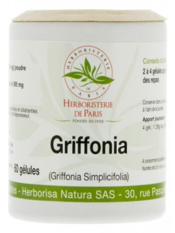 Griffonia Fruit 320 MG - 60 Gélules - Herboristerie de Paris 5 - HTP  hydroxytryptophane