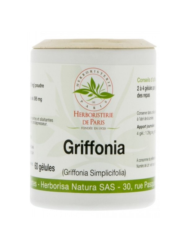 Griffonia Fruit 320 MG - 60 Gélules - Herboristerie de Paris 5 - HTP  hydroxytryptophane