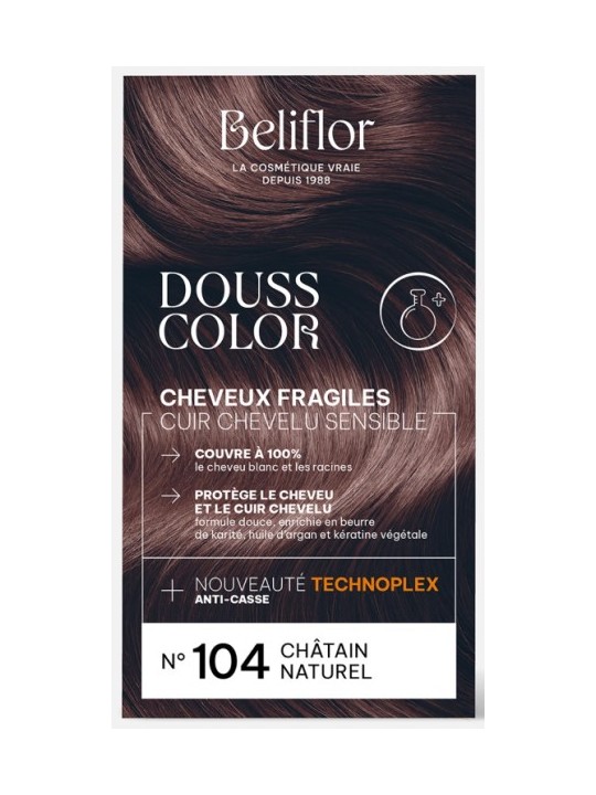 Coloration DoussColor Châtain Naturel n°104 Beliflor Herboristerie de Paris