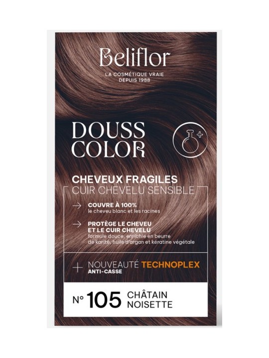 Coloration DoussColor Châtain Noisette n°105 Beliflor Herboristerie de Paris