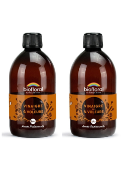 Vinaigre des 4 Voleurs Bio 2 x 500ml Biofloral Herboristerie de Paris