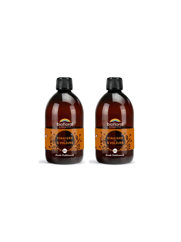 Vinaigre des 4 Voleurs Bio 2 x 500ml Biofloral Herboristerie de Paris