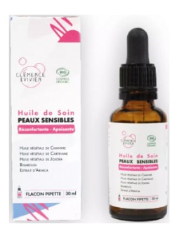 Huile de soin peaux sensibles 30ml Clemence & Vivien Herboristerie de Paris