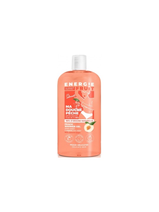 Gel Douche PH neutre Pàªche Blanche et Eau de Riz 500ml Energie Fruit Herboristerie de Paris