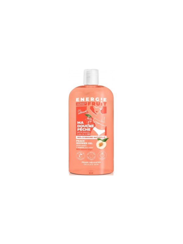 Gel Douche PH neutre Pàªche Blanche et Eau de Riz 500ml Energie Fruit Herboristerie de Paris